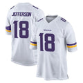 Choea MN.Vikings #18 Justin Jefferson Player White Home Game Stitched Jerseys