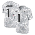 Choea MN.Vikings #1 Kyler Murray Player Arctic Camo Salute To Service Limited Game Stitched Jerseys
