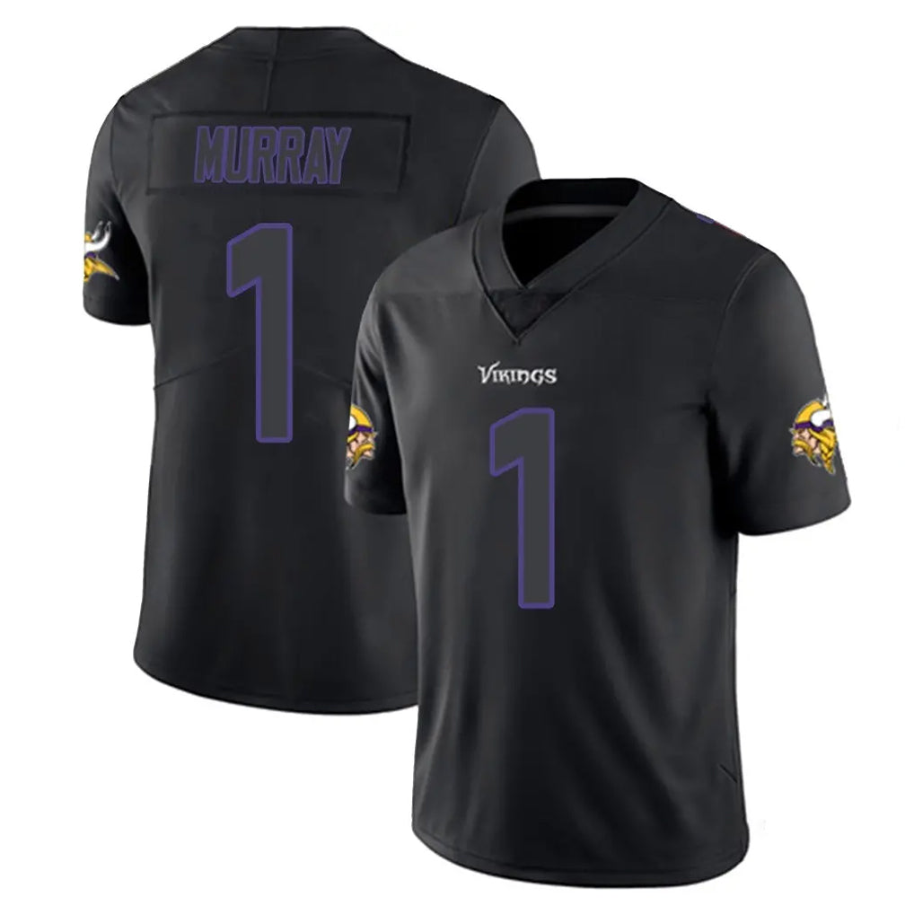 Choea MN.Vikings #1 Kyler Murray Player Black Impact LImited Home Game Stitched Jerseys