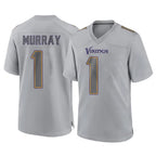 Choea MN.Vikings #1 Kyler Murray Player Gray Atmosphere Fashion Home Game Stitched Jerseys