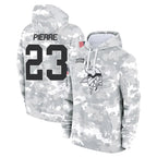 Choea MN.Vikings #23 James Pierre Player Arctic Camo Salute to Service Pullover Hoodies Limited Game Stitched Jerseys