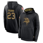 Choea MN.Vikings #23 James Pierre Player Black Salute to Service Hoodies Limited Game Stitched Jerseys