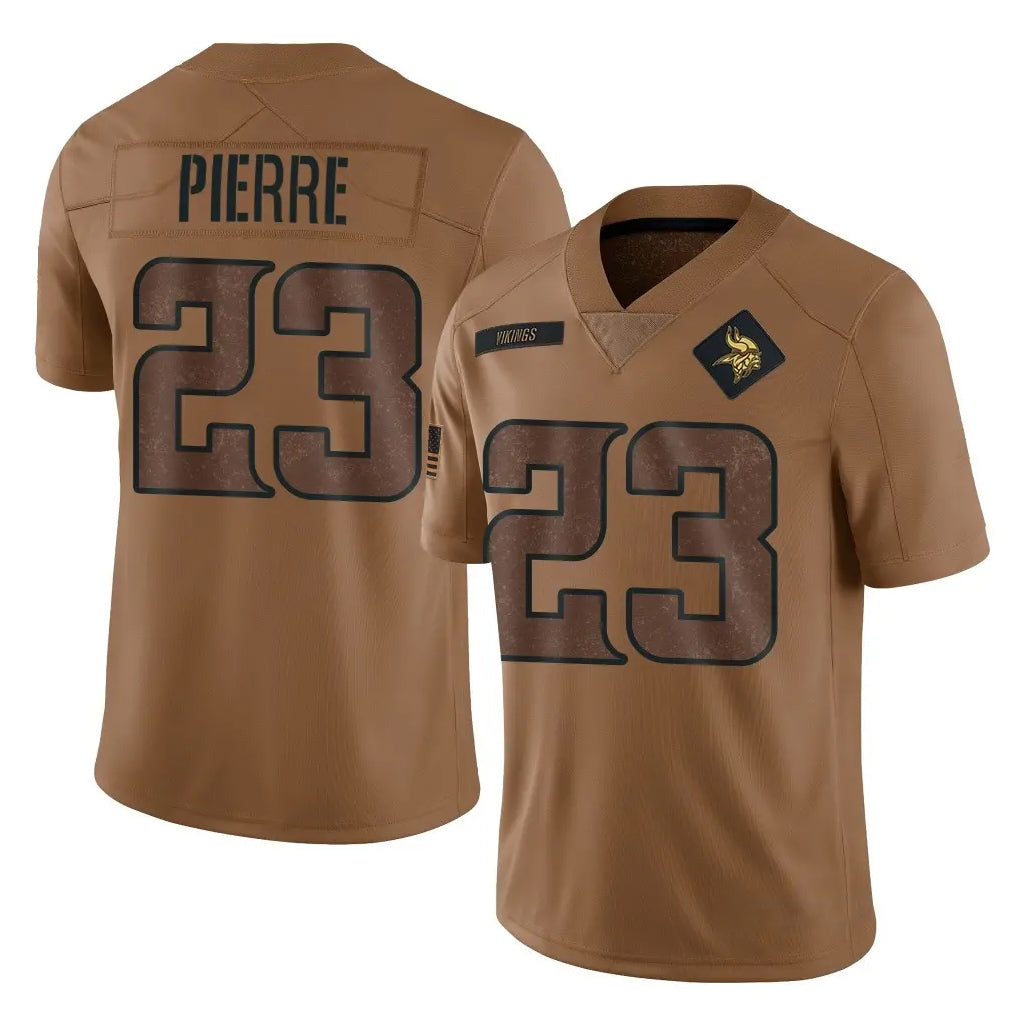 Choea MN.Vikings #23 James Pierre Player Brown Salute To Service Limited Stitched Jerseys