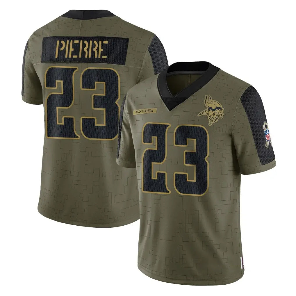 Choea MN.Vikings #23 James Pierre Player Olive Salute To Service Limited Game Stitched Jerseys