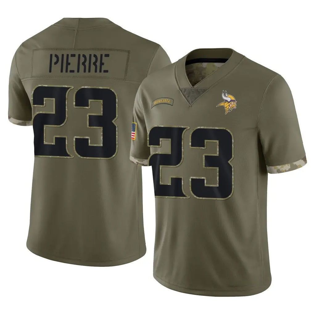 Choea MN.Vikings #23 James Pierre Player Olive Salute To Service Limited Stitched Jerseys