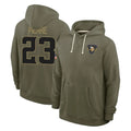 Choea MN.Vikings #23 James Pierre Player Olive Salute to Service Pullover Hoodies Limited Stitched Jerseys