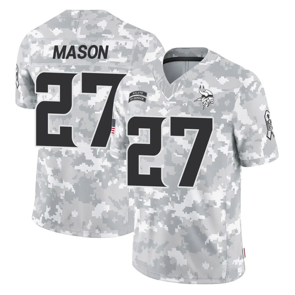 Choea MN.Vikings #27 Jordan Mason Player Arctic Camo Salute To Service Limited Game Stitched Jerseys