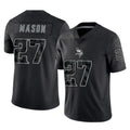 Choea MN.Vikings #27 Jordan Mason Player Black Reflective LImited Home Game Stitched Jerseys