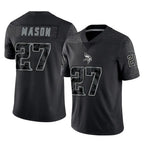 Choea MN.Vikings #27 Jordan Mason Player Black Reflective LImited Home Game Stitched Jerseys