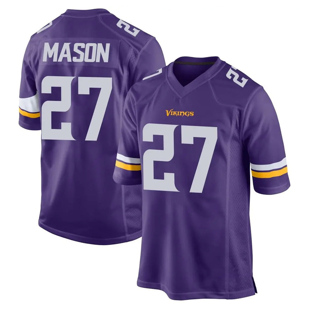 Choea MN.Vikings #27 Jordan Mason Player Purple Home Game Stitched Jerseys