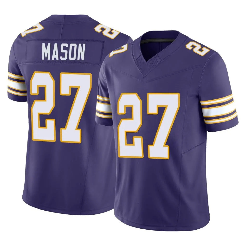 Choea MN.Vikings #27 Jordan Mason Player Purple Limited Classic Vapor F.U.S.E. Home Game Stitched Jerseys