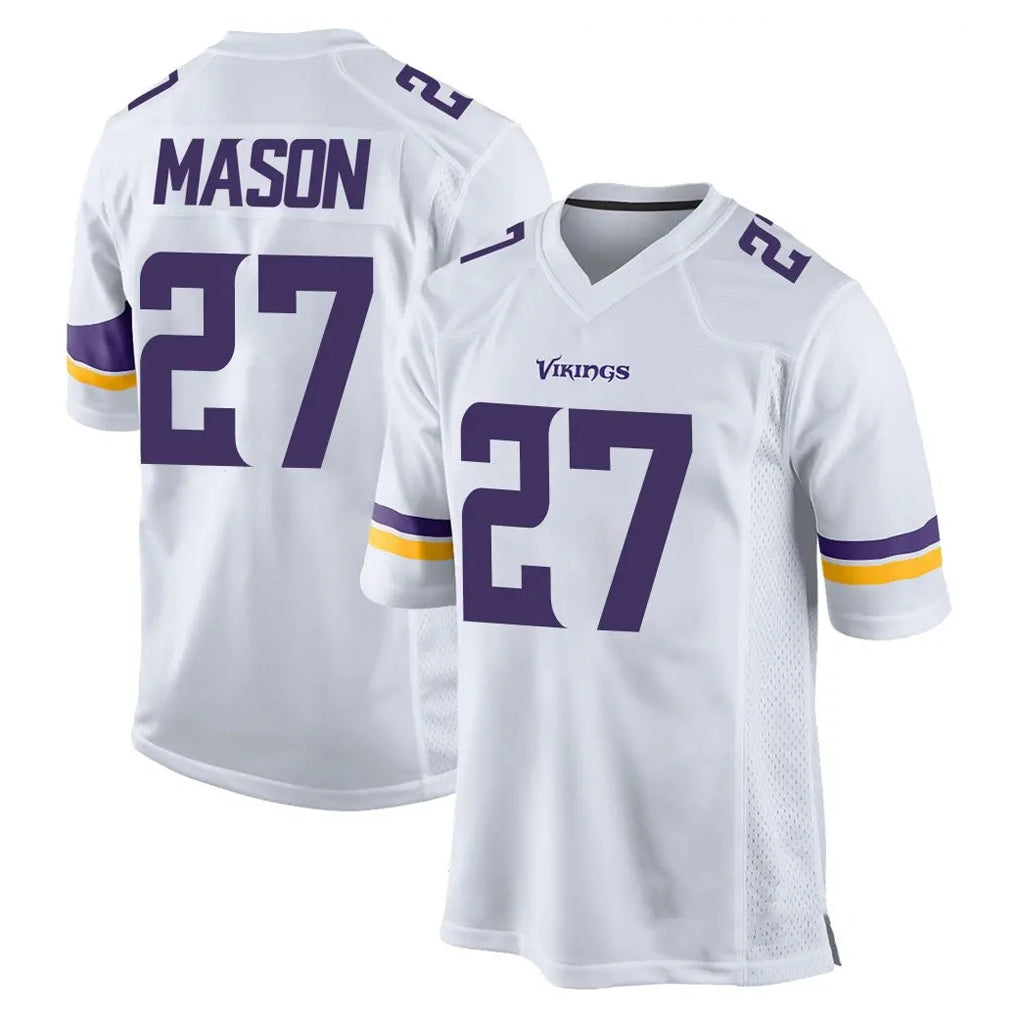 Choea MN.Vikings #27 Jordan Mason Player White Home Game Stitched Jerseys