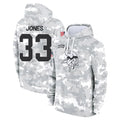 Choea MN.Vikings #33 Aaron Jones Sr. Player Arctic Camo Salute to Service Pullover Hoodies Limited Game Stitched Jerseys