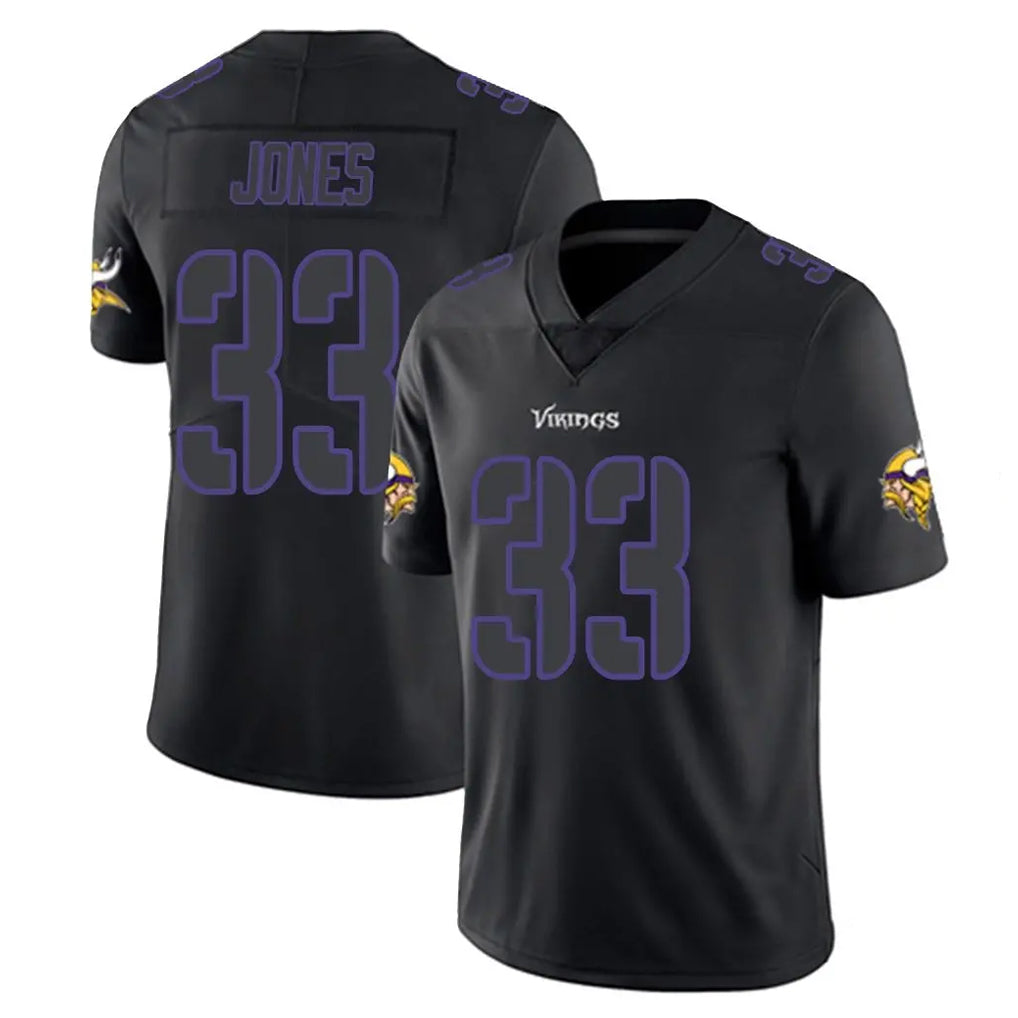 Choea MN.Vikings #33 Aaron Jones Sr. Player Black Impact LImited Home Game Stitched Jerseys