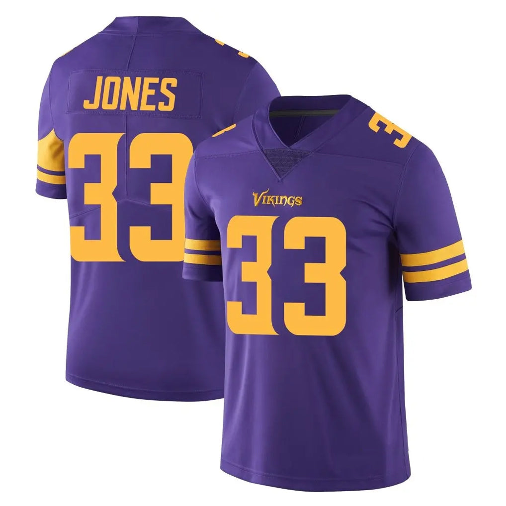 Choea MN.Vikings #33 Aaron Jones Sr. Player Purple Limited Color Rush Home Game Stitched Jerseys