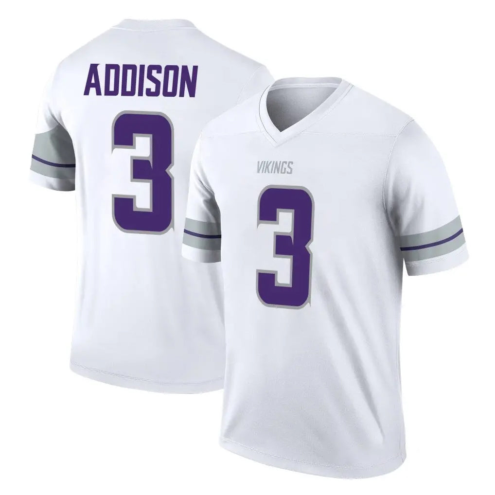Choea MN.Vikings #3 Jordan Addison Player White Alternate Legend Home Game Stitched Jerseys