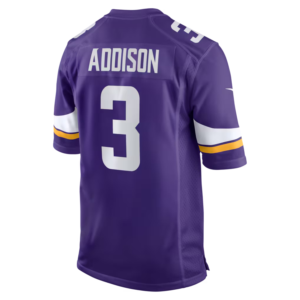 Choea MN.Vikings #3 Jordan Addison Purple Game Stitched Jerseys