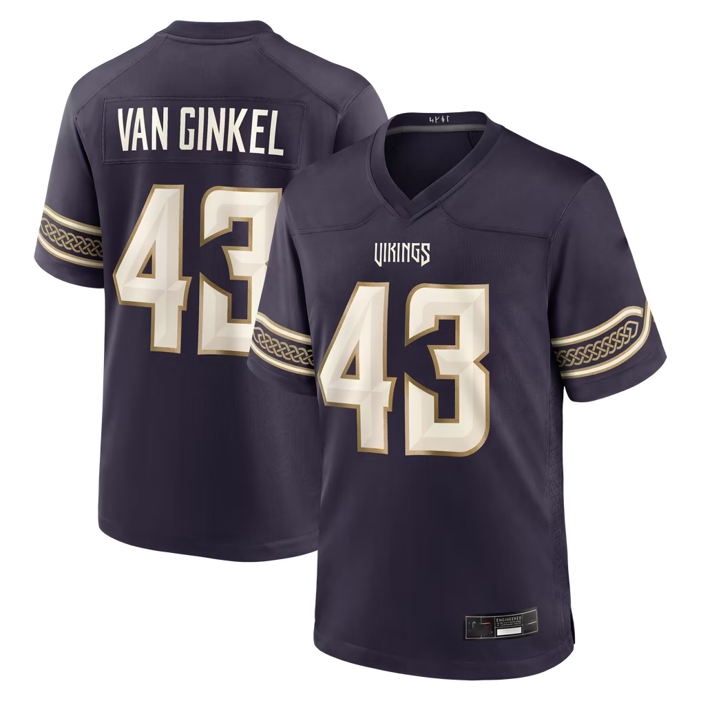 Choea MN.Vikings #43 Andrew Van Ginkel Purple 2026 Rivalries Collection Game Stitched Jerseys
