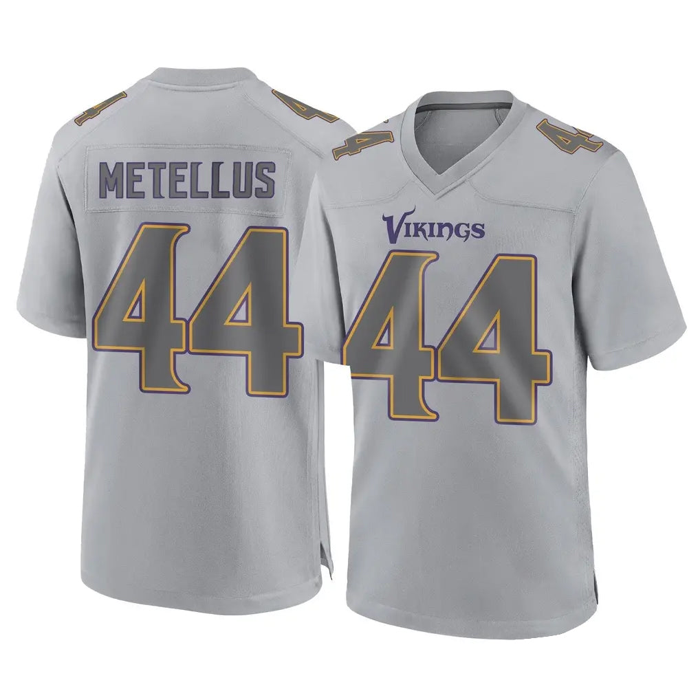 Choea MN.Vikings #44 Josh Metellus Player Gray Atmosphere Fashion Home Game Stitched Jerseys