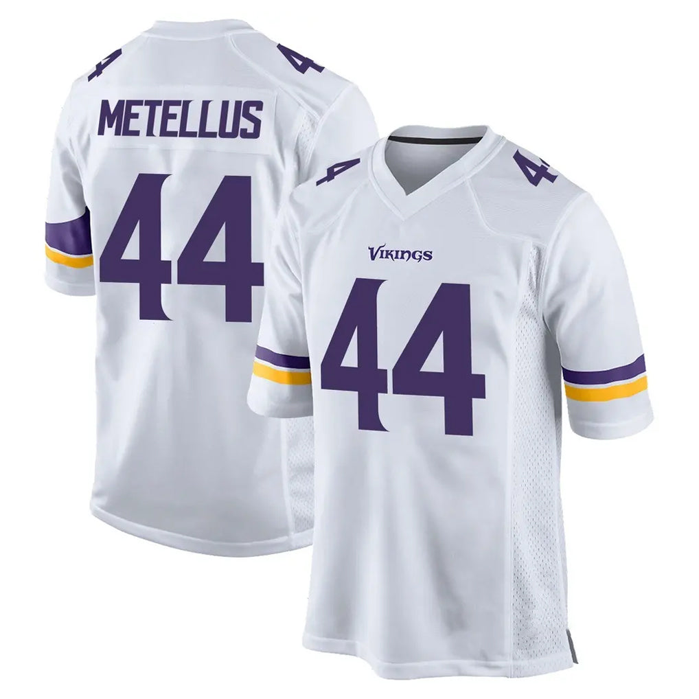 Choea MN.Vikings #44 Josh Metellus Player White Home Game Stitched Jerseys