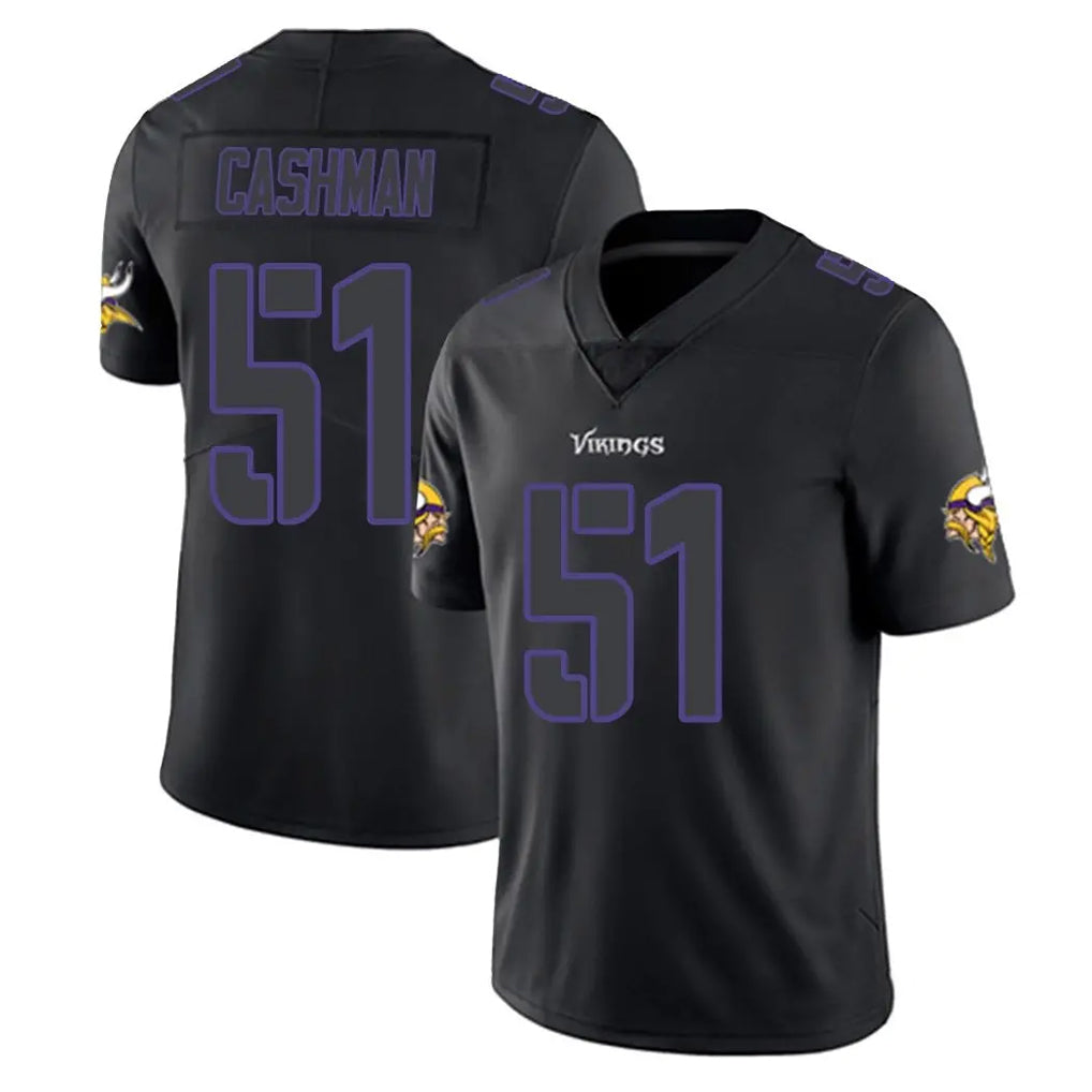 Choea MN.Vikings #51 Blake Cashman Player Black Impact LImited Home Game Stitched Jerseys