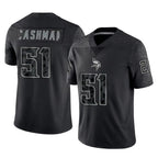 Choea MN.Vikings #51 Blake Cashman Player Black Reflective LImited Home Game Stitched Jerseys