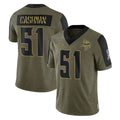 Choea MN.Vikings #51 Blake Cashman Player Olive Salute To Service Limited Game Stitched Jerseys