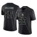 Choea MN.Vikings #55 Eric Wilson Player Black Reflective LImited Home Game Stitched Jerseys