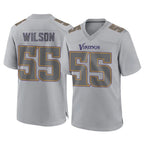 Choea MN.Vikings #55 Eric Wilson Player Gray Atmosphere Fashion Home Game Stitched Jerseys