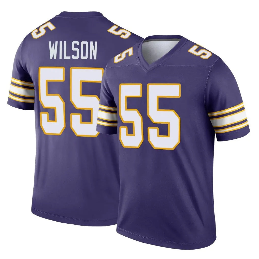 Choea MN.Vikings #55 Eric Wilson Player Purple Limited Classic Home Game Stitched Jerseys