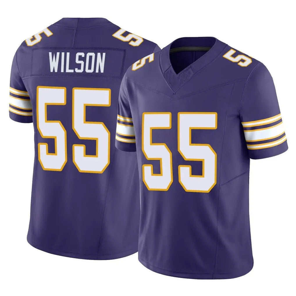 Choea MN.Vikings #55 Eric Wilson Player Purple Limited Classic Vapor F.U.S.E. Home Game Stitched Jerseys
