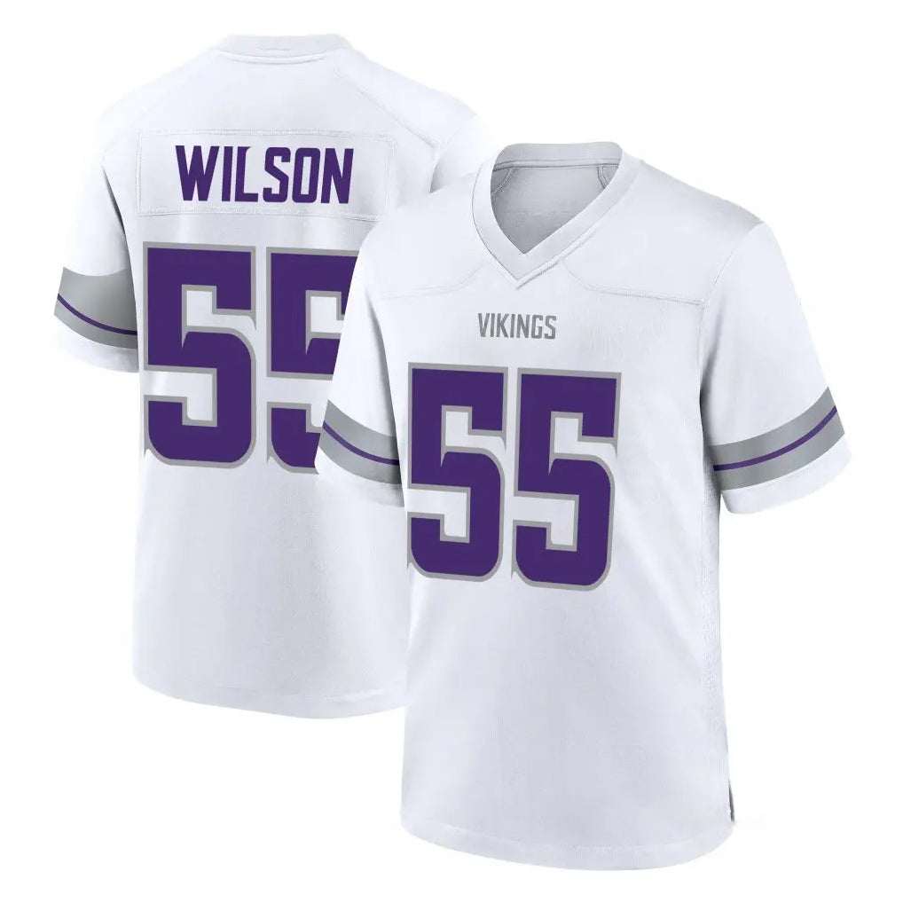 Choea MN.Vikings #55 Eric Wilson Player White Alternate Home Game Stitched Jerseys