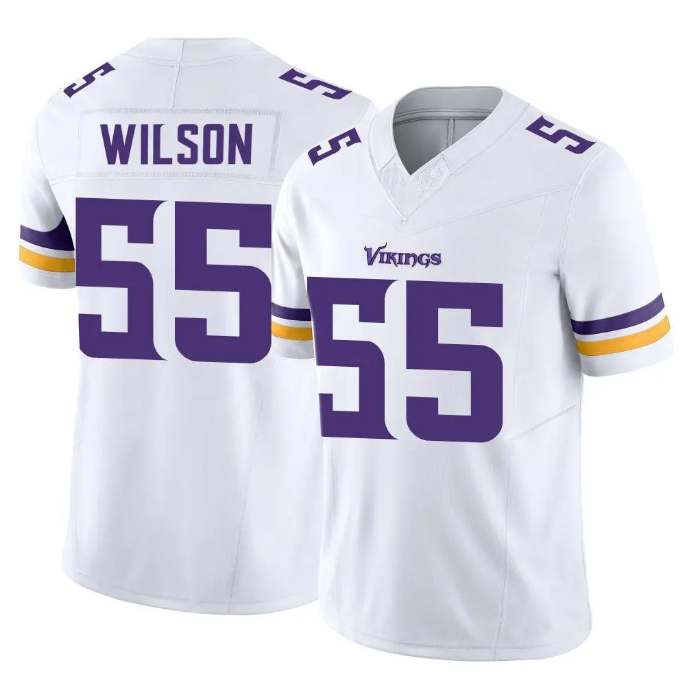 Choea MN.Vikings #55 Eric Wilson Player White Limited Vapor F.U.S.E. Home Game Stitched Jerseys