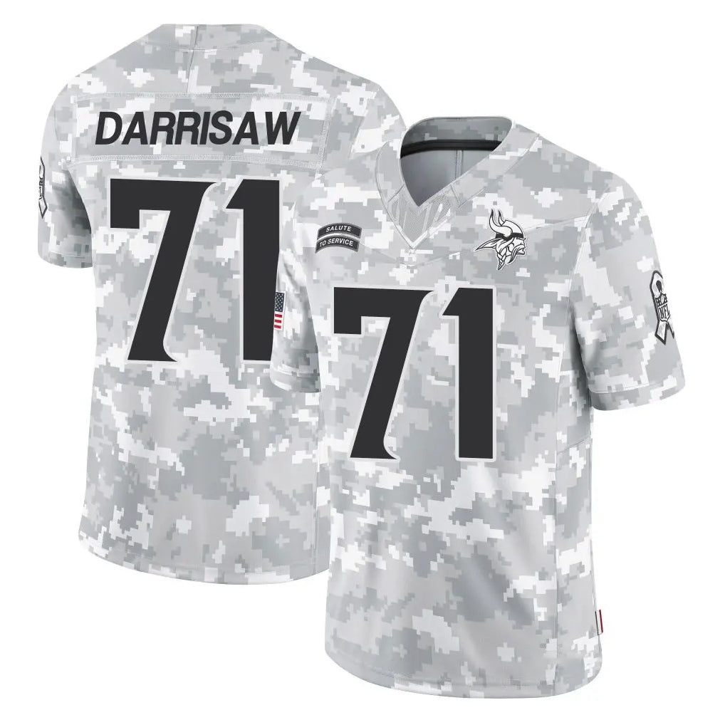 Choea MN.Vikings #71 Christian Darrisaw Player Arctic Camo Salute To Service Limited Game Stitched Jerseys