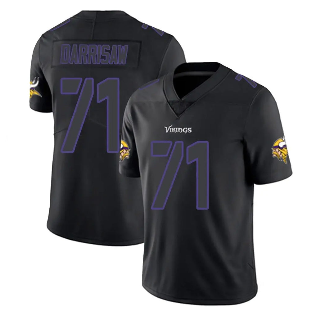 Choea MN.Vikings #71 Christian Darrisaw Player Black Impact LImited Home Game Stitched Jerseys