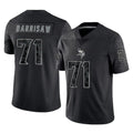 Choea MN.Vikings #71 Christian Darrisaw Player Black Reflective LImited Home Game Stitched Jerseys