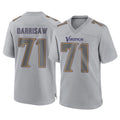 Choea MN.Vikings #71 Christian Darrisaw Player Gray Atmosphere Fashion Home Game Stitched Jerseys