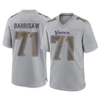 Choea MN.Vikings #71 Christian Darrisaw Player Gray Atmosphere Fashion Home Game Stitched Jerseys