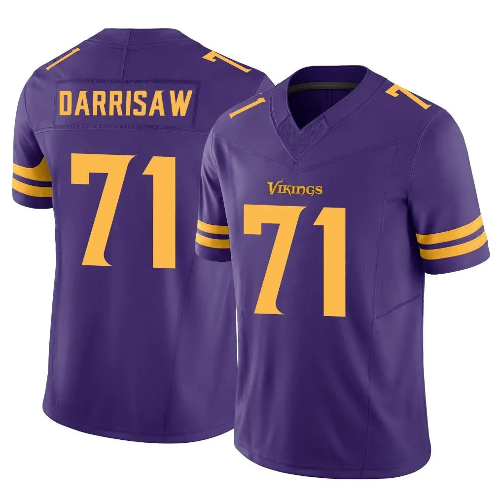 Choea MN.Vikings #71 Christian Darrisaw Player Purple Limited Alternate Vapor F.U.S.E. Home Game Stitched Jerseys