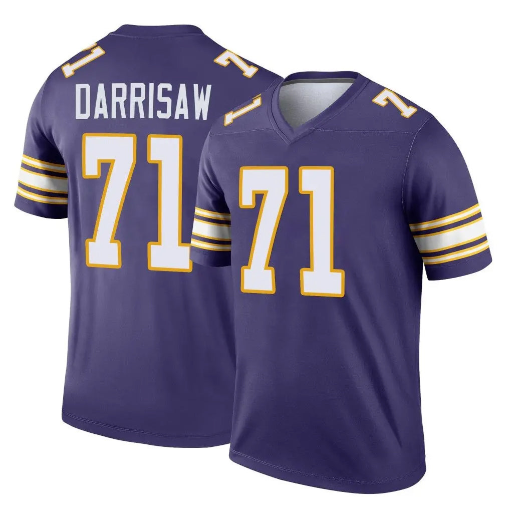 Choea MN.Vikings #71 Christian Darrisaw Player Purple Limited Classic Home Game Stitched Jerseys