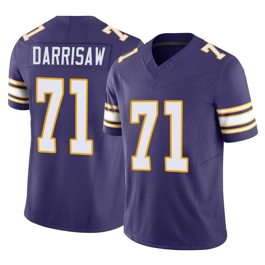 Choea MN.Vikings #71 Christian Darrisaw Player Purple Limited Classic Vapor F.U.S.E. Home Game Stitched Jerseys