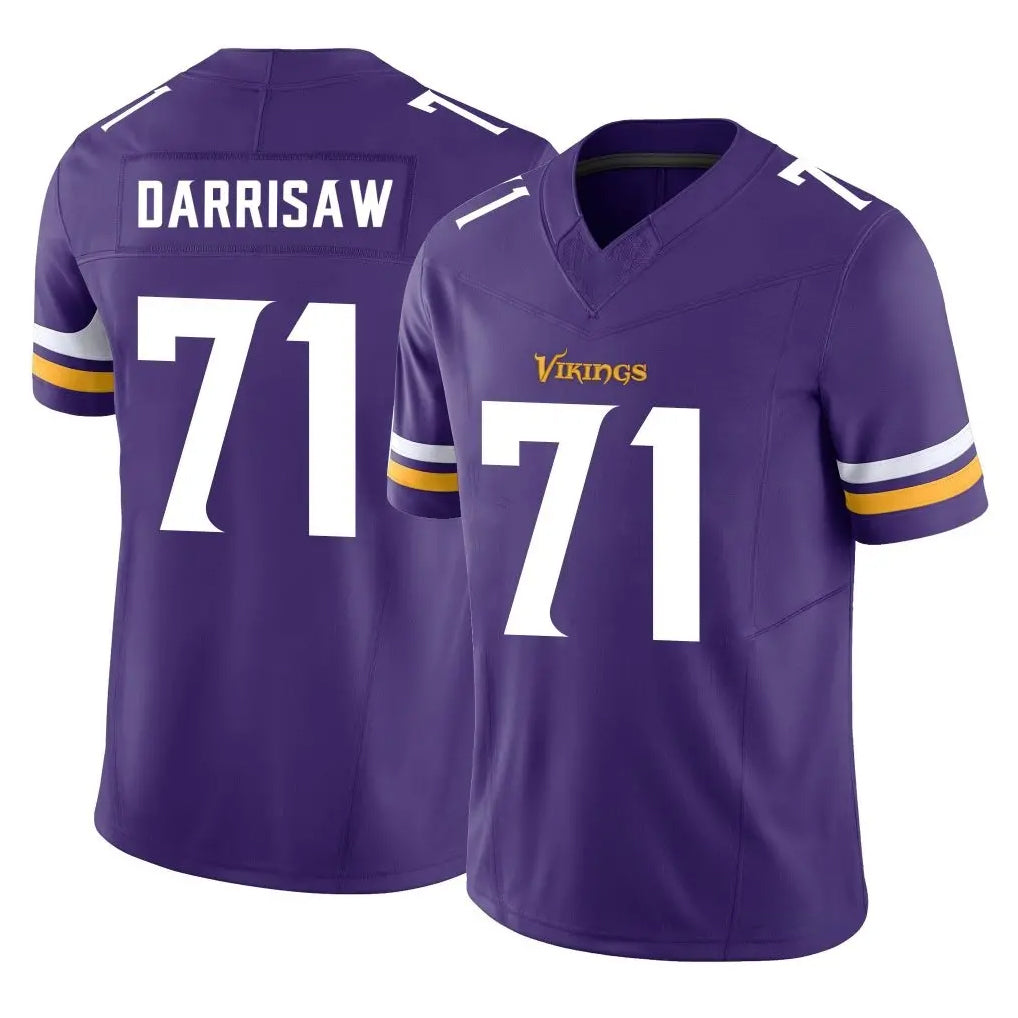 Choea MN.Vikings #71 Christian Darrisaw Player Purple Limited Vapor F.U.S.E. Home Game Stitched Jerseys