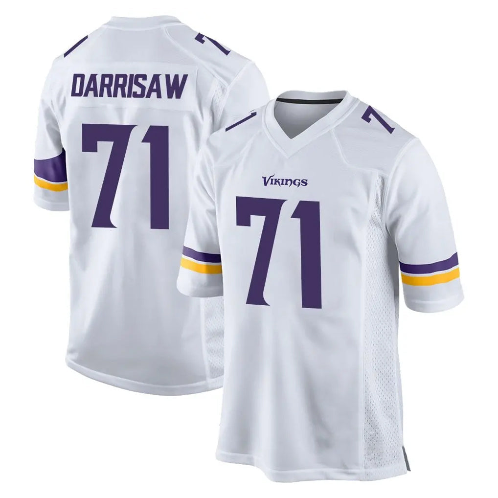 Choea MN.Vikings #71 Christian Darrisaw Player White Home Game Stitched Jerseys