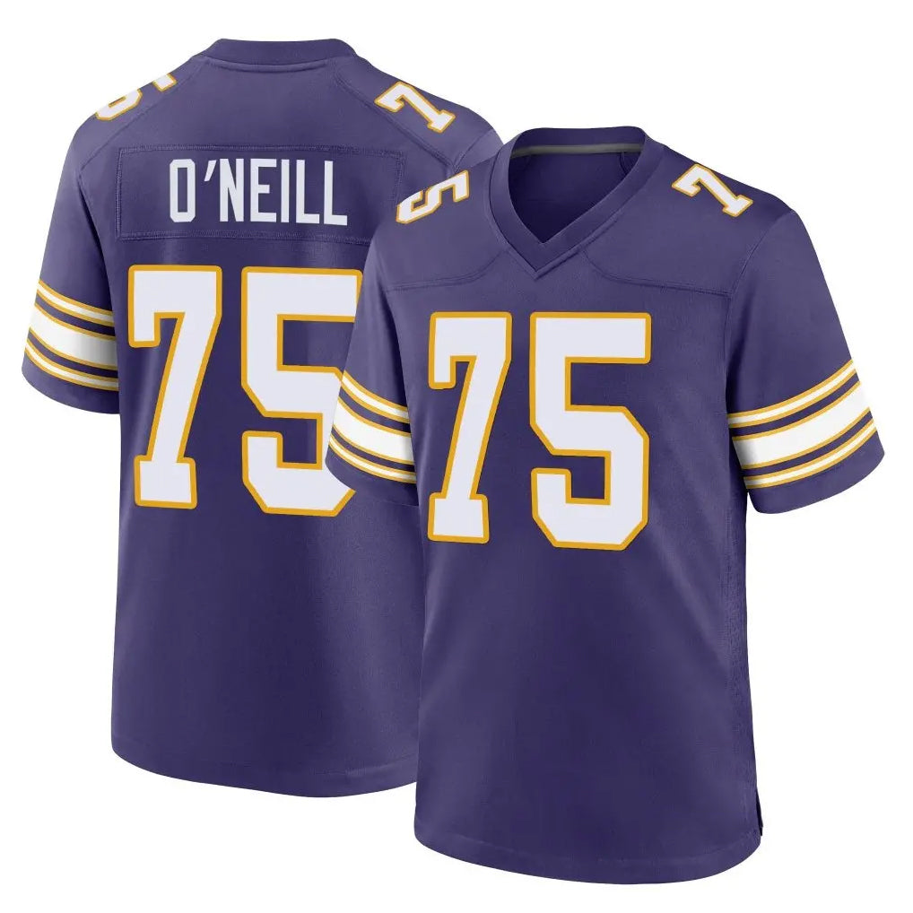 Choea MN.Vikings #75 Brian O'Neill Player Purple Classic Home Game Stitched Jerseys