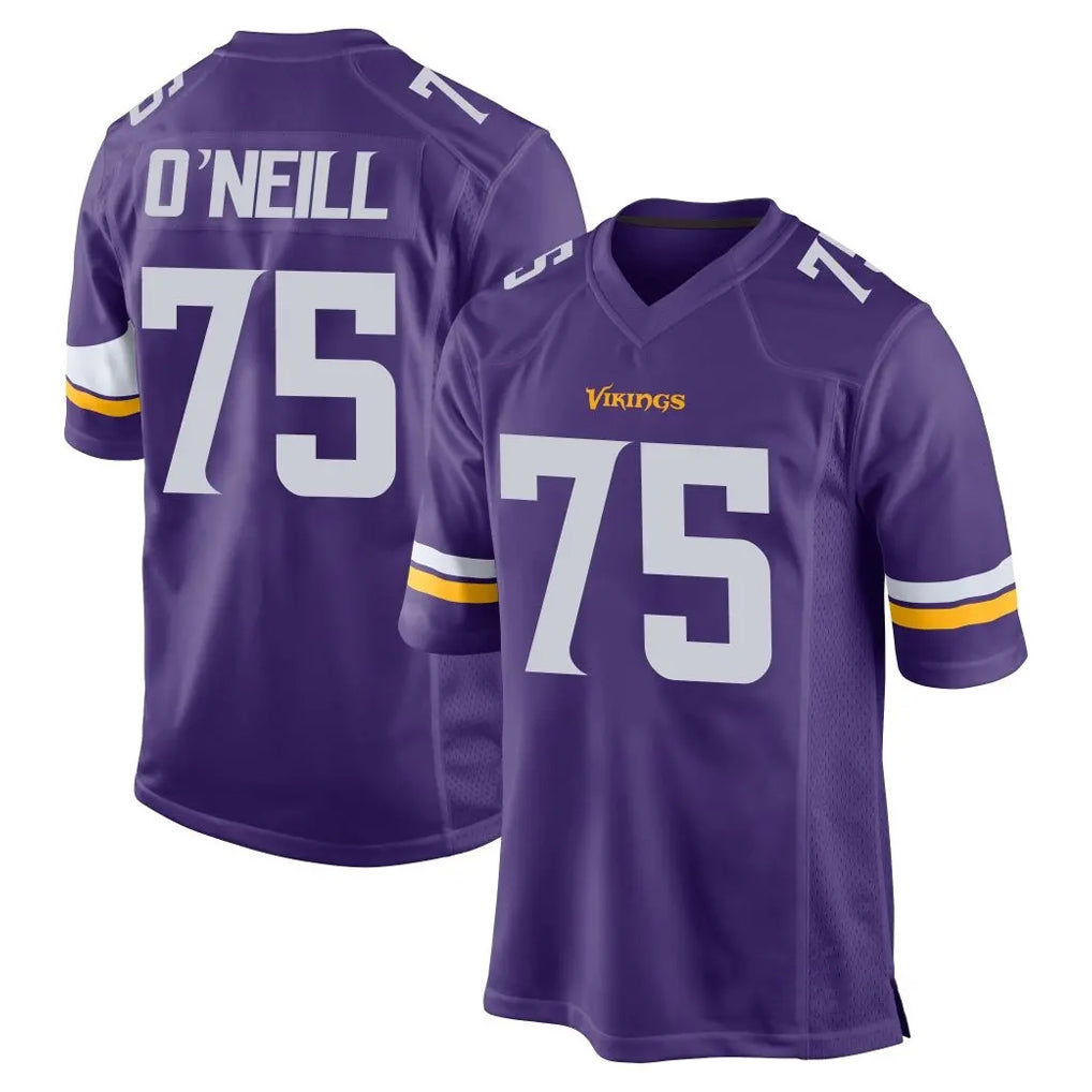 Choea MN.Vikings #75 Brian O'Neill Player Purple Home Game Stitched Jerseys