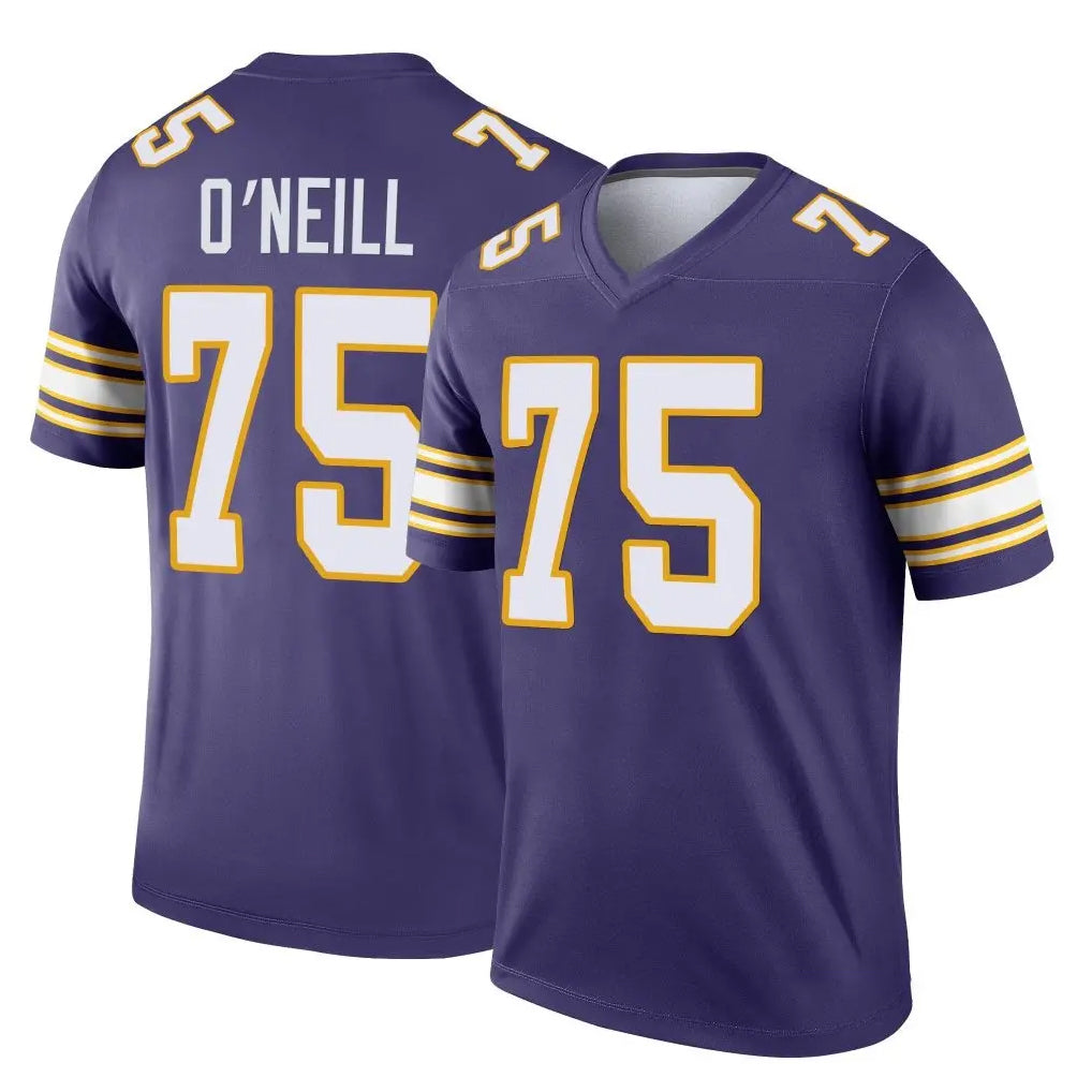 Choea MN.Vikings #75 Brian O'Neill Player Purple Limited Classic Home Game Stitched Jerseys