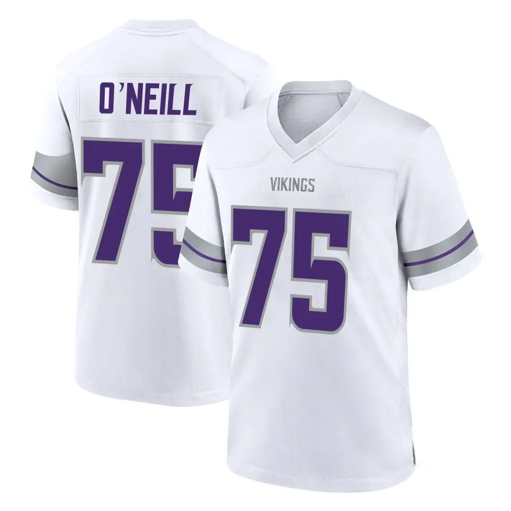 Choea MN.Vikings #75 Brian O'Neill Player White Alternate Home Game Stitched Jerseys
