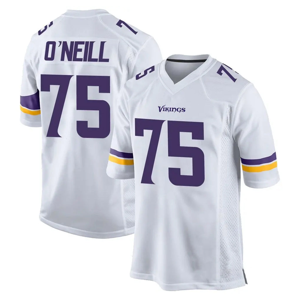 Choea MN.Vikings #75 Brian O'Neill Player White Home Game Stitched Jerseys