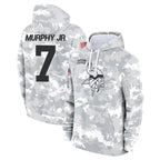 Choea MN.Vikings #7 Byron Murphy Jr. Player Arctic Camo Salute to Service Pullover Hoodies Limited Game Stitched Jerseys