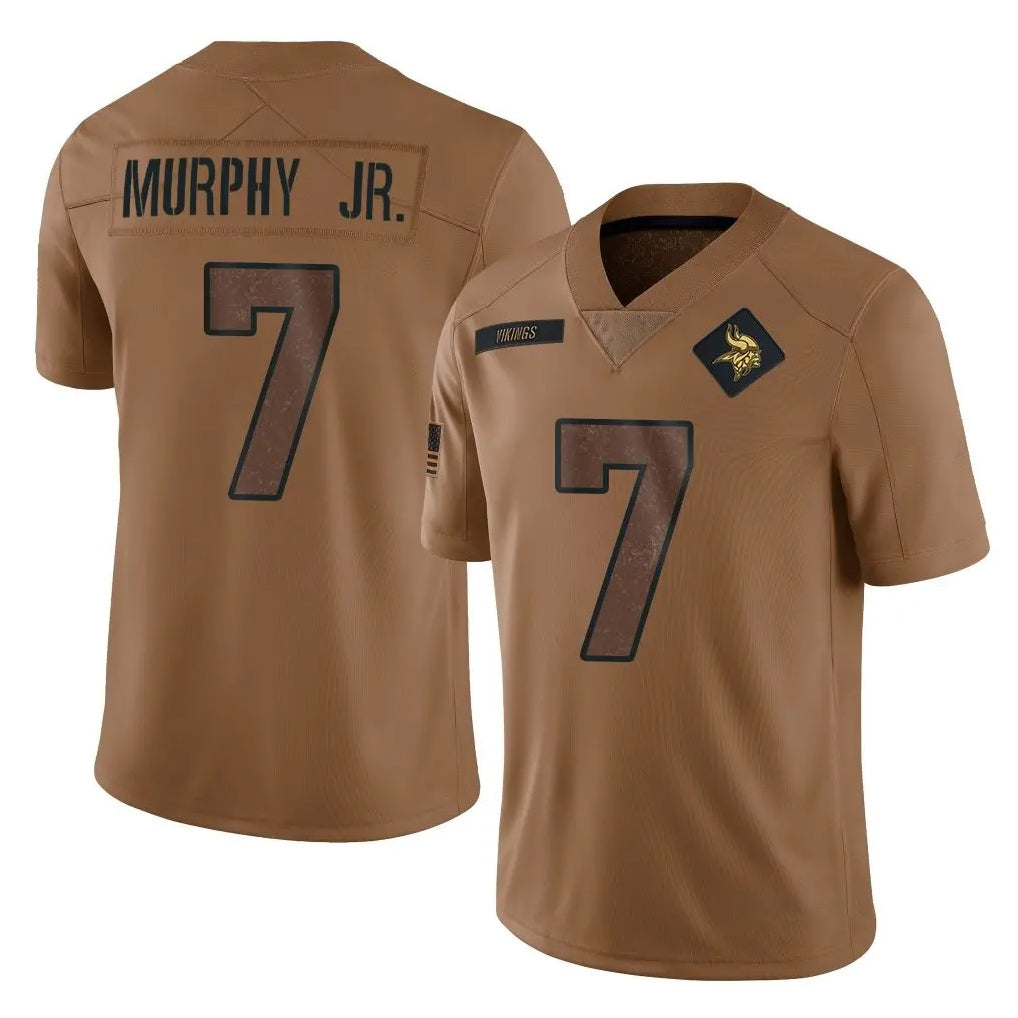 Choea MN.Vikings #7 Byron Murphy Jr. Player Brown Salute To Service Limited Stitched Jerseys